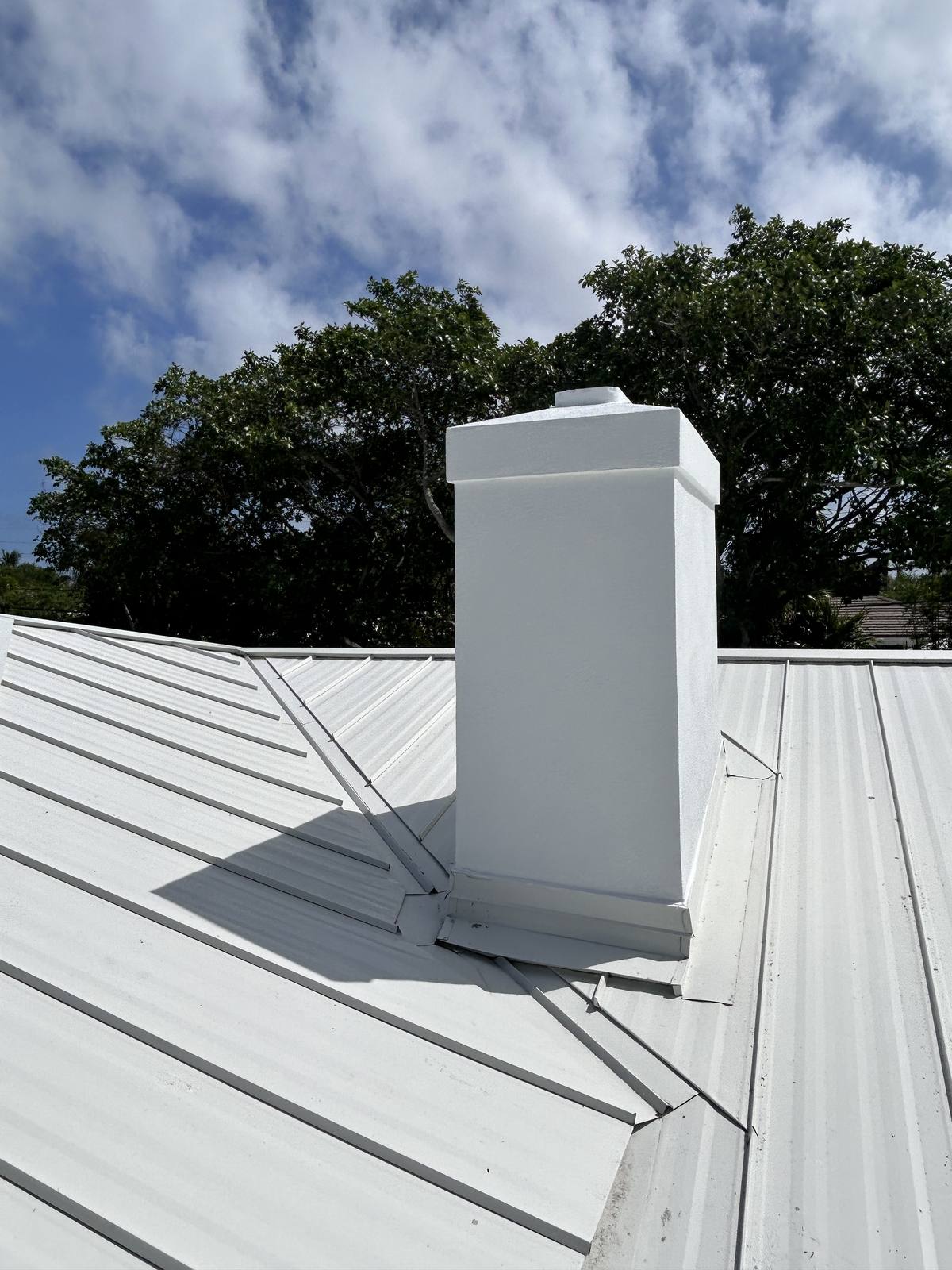 Stucco Chimney Repair After White - Simon Stucco Services