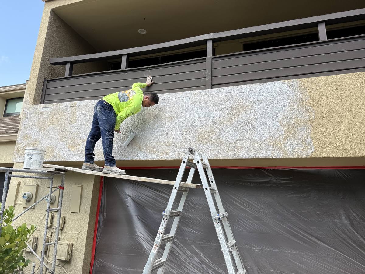 Residential stucco work by Simon Stucco Services in Lake Worth Beach, Florida