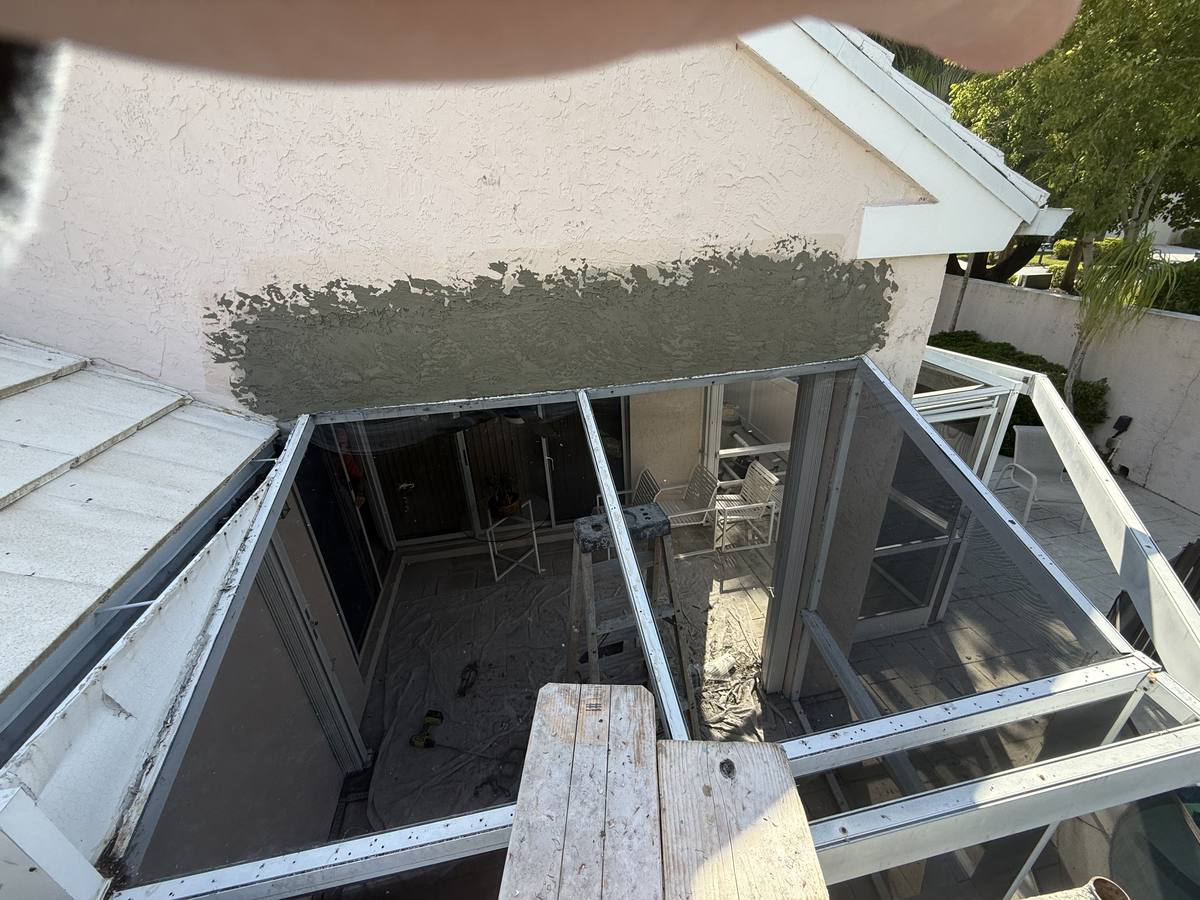 Residential stucco work by Simon Stucco Services in Deerfield Beach, Florida
