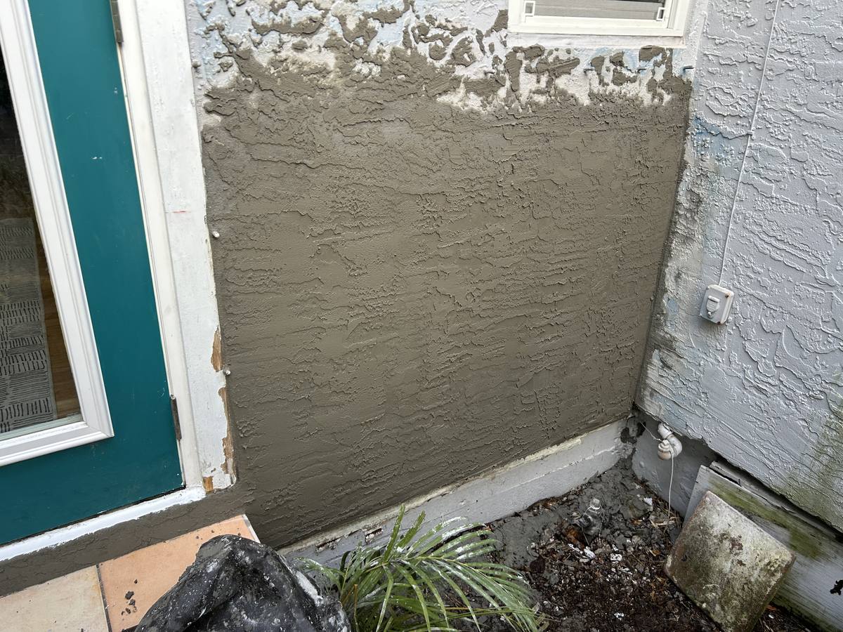 Residential stucco work by Simon Stucco Services in Coconut Creek, Florida